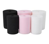 Tuesoa 6 Pcs Cup Turner Foam Tumbler Inserts for 3/4 Inch PVC Pipe Tumbler 10 Oz to 40 Oz Tumblers Crafting (Black/White/Pink)