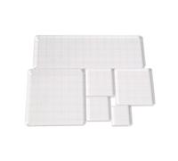 Tuesoa 6 Pieces Stamp Blocks Acrylic Clear Stamping Blocks Tools with Grid Lines for Scrapbooking Crafts Making