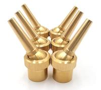 Tuesoa 6pcs 1/2inch DN15 Brass Fountain Nozzle Adjustable Direction Jet Water SprayHead for Landscaping Use