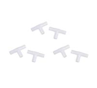 Tuesoa 6pcs 12mm Plastic Equal Tee Connector Barbed Pipe Fitting Air/Water Hose Joiner