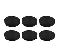 Tuesoa 6pcs 25mmx20m Roll Nylon Tape Strap for Webbing Bag Strapping Belt Making DIY Craft - Black