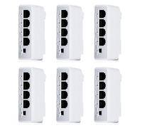 Tuesoa 6Pcs 4 Ports 1 to 3 Port PoE Extender Passive Cascadable IEEE802.3Af 100Mbs for IP Transmission Repeater Switch NVR IP