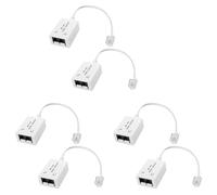 Tuesoa 6Pcs DSL Filter Splitter ADSL Splitter for Phone Line Male to 2 Female RJ11 6P4C/6P2C Telephone Modem Converter Adapter