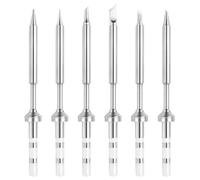 Tuesoa 6Pcs for Pinecil TS100 Soldering Iron Tips Replacement,Mini Portable Micro-Solder Pen Stations Soldering Accessories