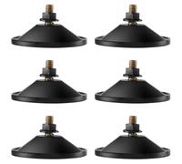 Tuesoa 6Pcs Small Suction Cups, Strong Suction Cups for Glass, Black 2.2inch Window Sucker Pads with Screw