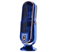 Tuesoa 720° Flippable Bladeless Tower Fan, Oscillating Silent Fan with 5 Modes, Efficient for Bedroom Office Blue