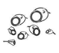 Tuesoa 7Pcs/Set Fishing Rod Guides Tip Fish 5-18Mm Dia Pole Repair Kit Line Rings Eyes Set