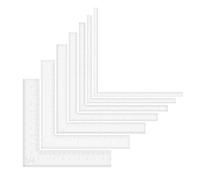 Tuesoa 7Pcs/Set Paper Card Corners Helpers Positioning Tools Set Kit Scrapbooking Acrylic Rulers to Make Lining Up Card Layers Set