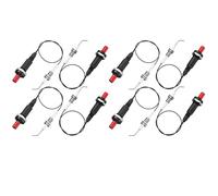 Tuesoa 8 Pieces Propane Push-Type Piezo Igniter Kit with Threaded Ceramic Electrode Ignition Plug Wire 30 cm for Gas Grill