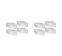 Tuesoa 8PCS Cake Mold Tool Pastry Cheese Tart Ring Kitchen Utensils Porous Cake Mouss French Tart Ring (Boat)
