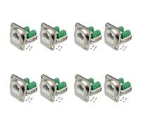 Tuesoa 8PCS RJ45 Panel Mount Terminal Adapter, RJ45/8P8C Female Panel Mount Connector, RJ45 Solderless Terminal Extender