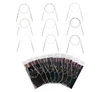 Tuesoa 9Pcs Circular Knitting Needles Set, 40-Inch (100cm) Stainless Steel Knitting Needles, 9 Sizes for Beginners, Knitters