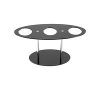 Tuesoa Acrylic Ice Cream Cone Holder, Charcuterie Food Cone Holder, Waffle Cone Holder Stand, 3 Holes, Black Easy Install