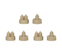 Tuesoa Aquarium Multifunction 6Pc DIY CO2 System Kits Generator Bottle Cap Fish Tank Carbon Dioxide DIY Reactor Quick Screw Cap