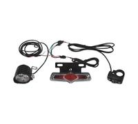 Tuesoa Bike Front and Ebike Rear Light Set Input 36V 48V 52V 60V with DK336 Light Horn Turning Switch E-Bike Light