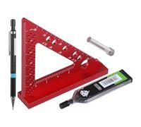 Tuesoa Carpenter Square Woodworking, Precision Accurate As Shown Metal with Fixed Angle Pin and 0.09mm Mechanical Pencil