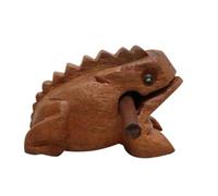 Tuesoa Carved Croaking Wood Percussion Musical Sound Wood Frog Tone Block Toys Easy Install About 27x7x7cm