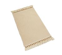 Tuesoa Cotton & Linen Woven Carpet Thin Fabric Can Be Machine Washed. Cotton Bedside Blanket