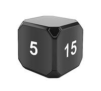 Tuesoa Cube-Timer Kitchen Timer Sensor Flip Meditation Timer Management and Countdown 5-15-25-45 Min(Black)