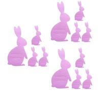 Tuesoa Cutlery Storage Bag Easter Bunny Cutlery Set Knife and Fork Bag Happy Easter Decorative Tableware Accessories Pink
