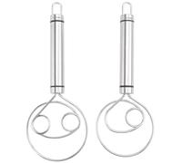 Tuesoa Danish Dough Whisk, 2 Pack Premium Stainless Steel Dutch Whisk, Large Hand Mixer Artisan Blender for Bread Pastry Pizza