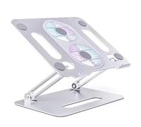 Tuesoa Desktop Foldable Laptop Stand with Cooling Fan Aluminum Alloy Holder Bracket Support Notebook Holder