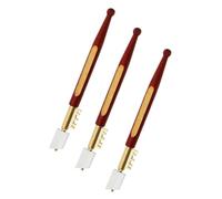 Tuesoa Diamond Tip Glass Cutter, 3 Pieces Glass Cutter Set Professional Glass Cutting Tool with Wood Handle for Glass, Tiles