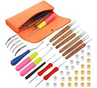 Tuesoa Dreadlock Crochet Hook Tool 6 Dreadlock Crochet Needle Crochet Needle for Hair Braiding