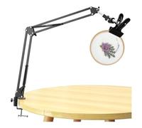 Tuesoa Embroidery Hoop Stand, Adjustable Folding Metal Embroidery Hoop Stand, 360°Rotation CrossStitch Hoop for Needlepoint