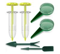 Tuesoa Essential Mini Gardening Set: 6PC Seed Planter, Dibber, Widger, and Manual Seeder for Effective Seed Spreading