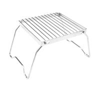 Tuesoa Folding Campfire Grill Portable StainlessSteel Camping Grill Grate Gas Stove Stand Outdoor Wood Stove Stand BBQ Grill Easy Install Easy to Use