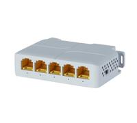 Tuesoa Gigabit PoE Extender 802.3af/At/Bt 5 Port PoE Repeater Vlan Extend Additional 100m(328ft) of Power and Data Transmiss