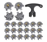 Tuesoa Golf Spikes Set Includes 30 Pcs Golf Cleats Replacement Golf Cleats Spanner Metal Thread Screw 6 mm Dia Golf Spike Too