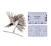Tuesoa Guitar Luthier Measuring Tools Kit Set String Action Ruler, 9 Understring Radius Gauge for Guitar Repair
