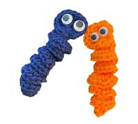 Tuesoa Handmade Emotional Support Worry Worm Gift, Crochet Worry Worm Inspirational Cares, Cute Knitted Gift, Easy to Use A