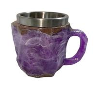 Tuesoa Imitation Mineral Crystal Coffee Cup Luxury Imitation Mineral Colored Crystal Mug Translucent Coffee Cup Home Office