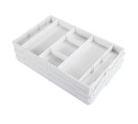 Tuesoa Jewelry Display Holder White Foldable Kitchen Storage Box for Jewelry and Cosmetics Organizer Single Row with 3 Floors