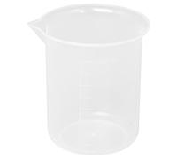 Tuesoa Kitchen Lab Graduated Beaker Clear Plastic Measuring Cup Thicken with Cap Measuring Jug 200mL 2pcs