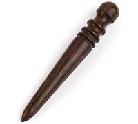 Tuesoa Leather Burnisher Tool Ebony Wood Leather Edge Burnisher Tapered Wooden Sticker Polished Grinding Tools with 4 Grooves