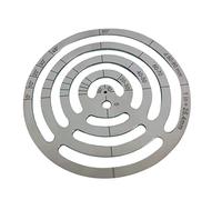 Tuesoa Leather Cutting Tools Corner Cutting Ruler Metal Concentric Circles Template Round Leather Corner Punch