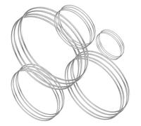 Tuesoa Metal Floral Hoop Dream Catcher Rings, Silver Metal Rings for DIY, 5 Sizes Crafts Metal Floral Hoop 20PCS