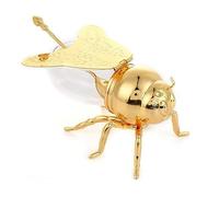 Tuesoa Metal Honey Containers With Dipper Honey Storage Jar Decorative Ornament For Storage Gold