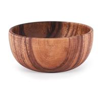 Tuesoa Natural Handmade Solid Wooden Bowl, Round Dining Room Bowl, Premium Wooden Kitchen Utensils 16x7cm