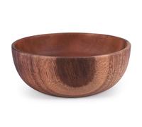 Tuesoa Natural Handmade Solid Wooden Bowl, Round Dining Room Bowl, Premium Wooden Kitchen Utensils 20x7.5cm