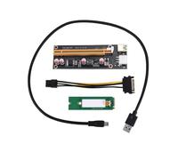 Tuesoa NGFF M.2 M Key to USB 3.0 PCI-E Riser Card M2 to USB3.0 PCIE 16X 1X Extender with Power for Litecoin