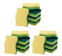 Tuesoa Non-Scratch Cellulose Household Kitchen Sponges, Dishes Sponge 15 Packages,Multi-Use Dish Scrubber Sponge for Household