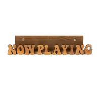 Tuesoa Now Playing Vinyl Record Stand Display Wall Mount Solid Wood Album Shelf Bracket Hanging Storage LP Holder for Music
