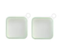 Tuesoa Portable Sandwich Toast Bento Box Reusable Silicone Sandwich Case Microwavable Kids School Breakfast Lunch Box 2Pcs