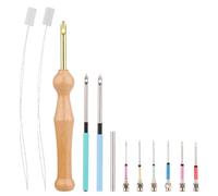 Tuesoa Punch Needle Kit, Embroidery Punch Adjustable Needle Kit Punch Needle Kit for Embroidery Floss Stitching Beginner Easy to Use