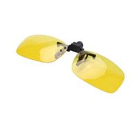 Tuesoa Rectangle Clear Yellow Lens Rimless Clip On Night Vision Driving Glasses